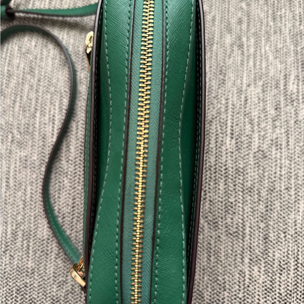 Michael Kors Emerald Saffiano Leather Crossbody with Gold Chain - Picture 7 of 7